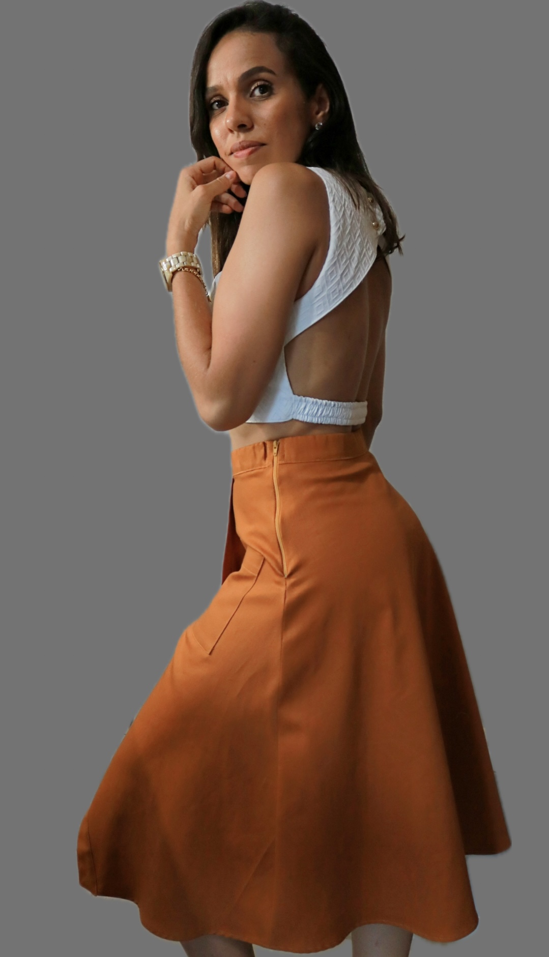 MOLDE SAIA DÁLIA- assimétrica e transpassada