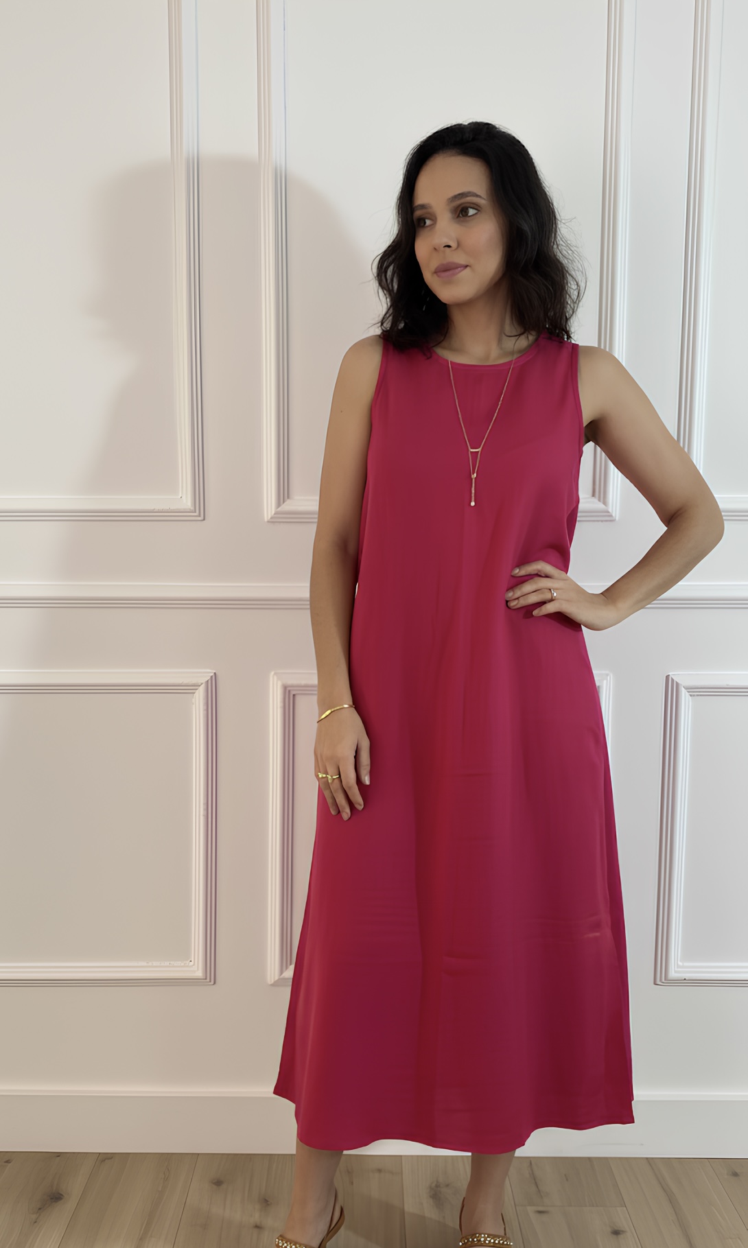MOLDE VESTIDO ELEGÂNCIA- Modelo midi evasê